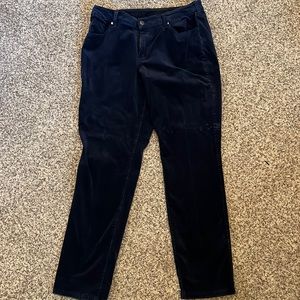 Corduroy navy pants. Christopher and Banks. Size 14 Average. Cotton/spandex.